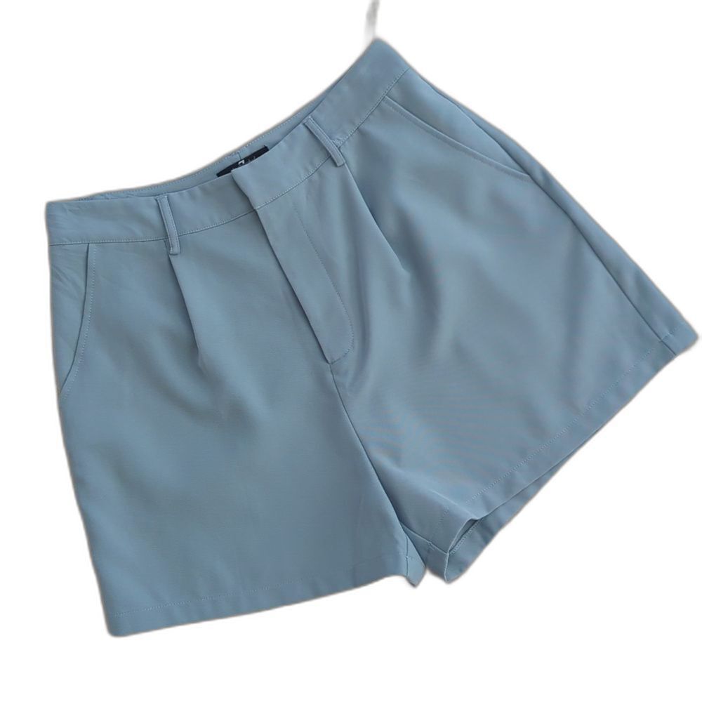 7 for All Mankind Blue Trouser High Waist Shorts - Size 10